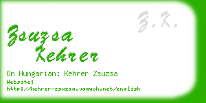 zsuzsa kehrer business card